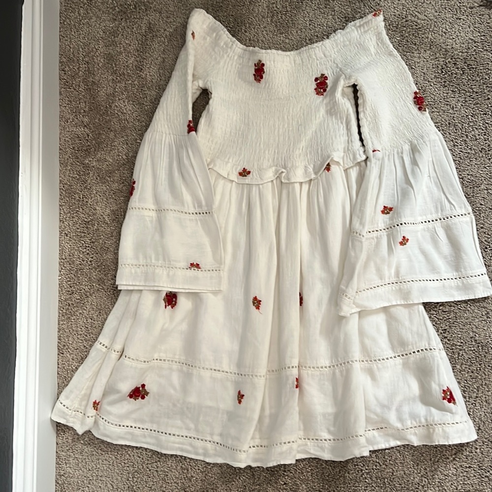 Free people off the shoulder bell sleeve dress